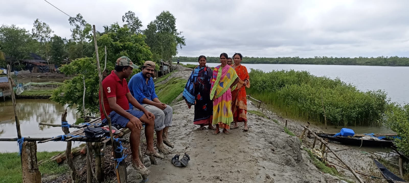 Community and mangrove landscape